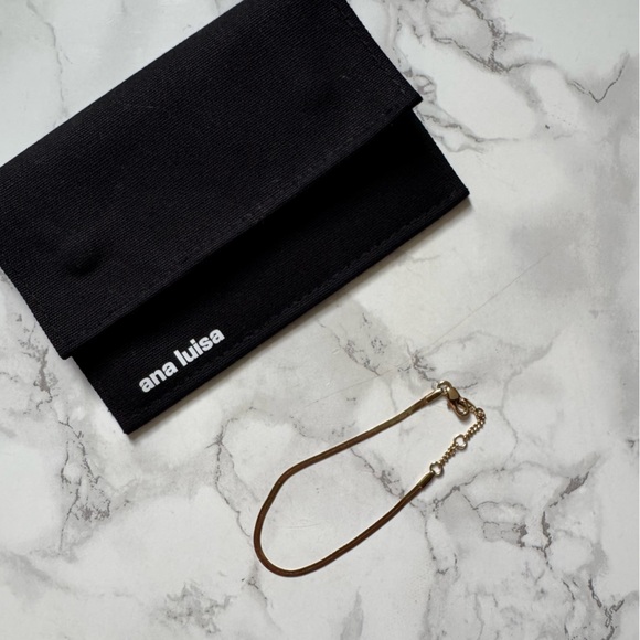 Jewelry - Ana Luisa Herringbone Bracelet 7” NWOT with dust pouch.